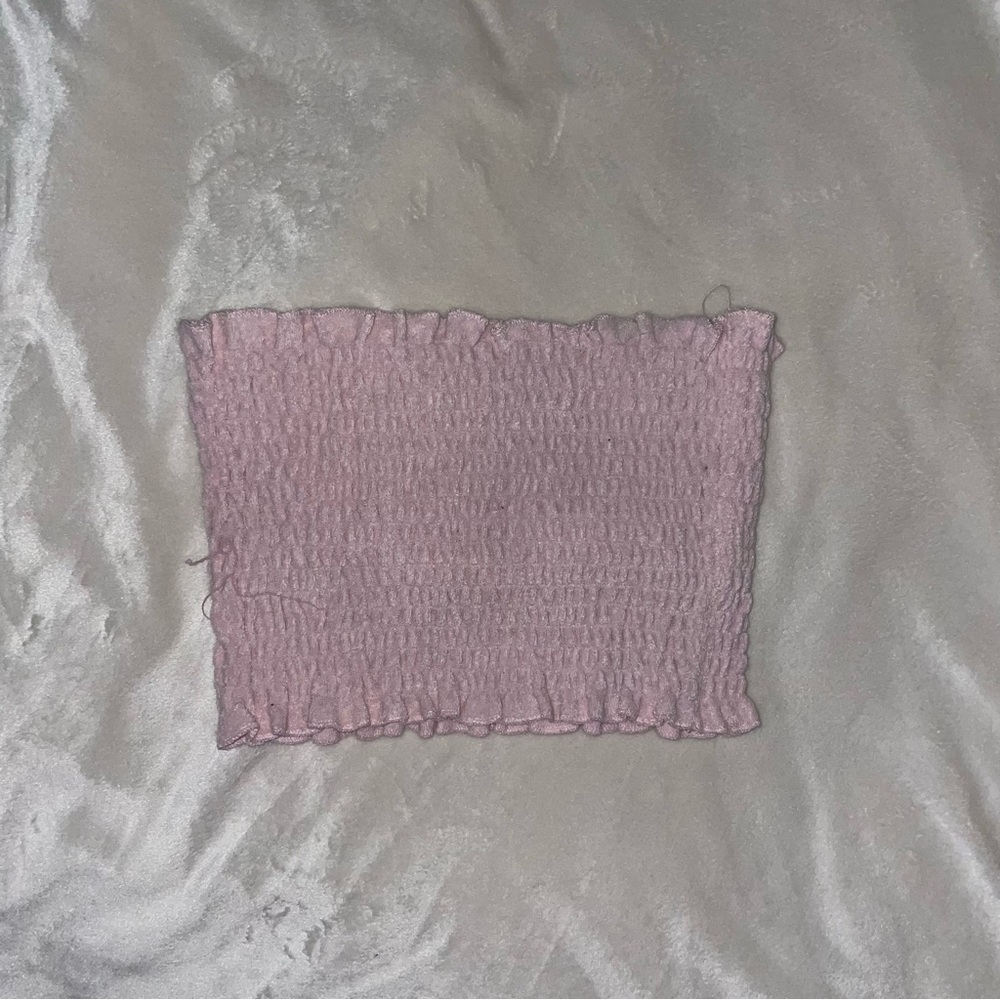 Baby Pink Ruffled Tube Top